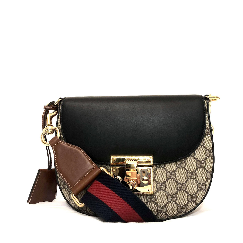 GUCCI Monogram GG Supreme Padlock Shoulder bag